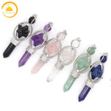 pendule hexagonal en cristal naturel∣ Zenbienetre.com