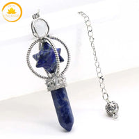 pendule hexagonal en cristal naturel∣ Zenbienetre.com
