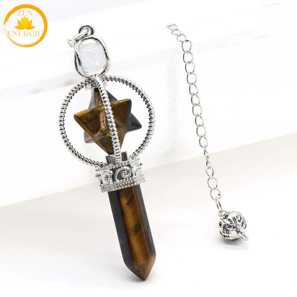 pendule hexagonal en cristal naturel∣ Zenbienetre.com