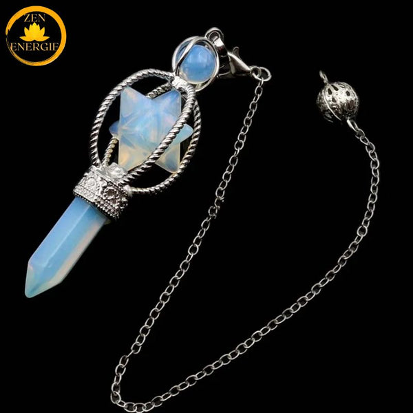 pendule hexagonal en cristal naturel∣ Zenbienetre.com
