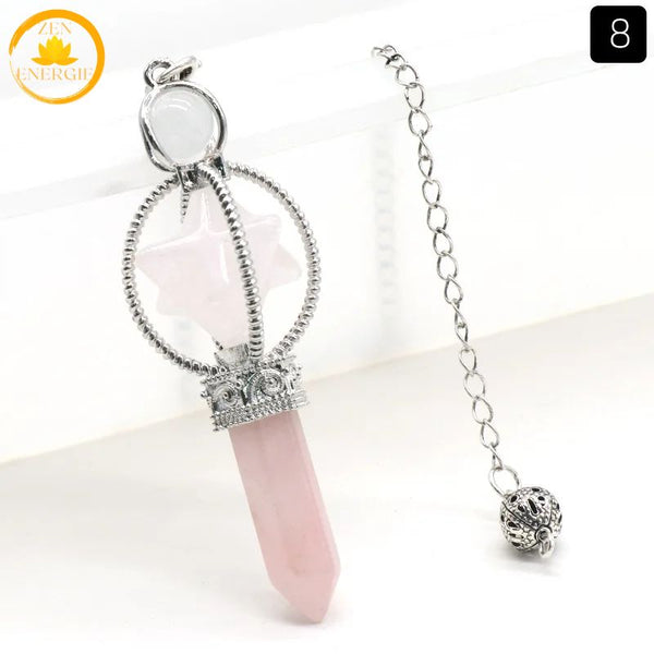 pendule hexagonal en cristal naturel∣ Zenbienetre.com