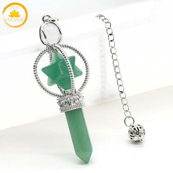 pendule hexagonal en cristal naturel∣ Zenbienetre.com