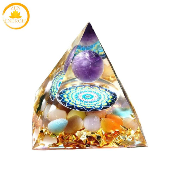 pyramide en gravier de cristal naturel∣ Zenbienetre.com