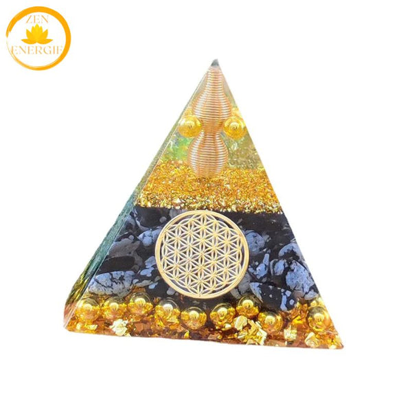 pyramide en gravier de cristal naturel∣ Zenbienetre.com