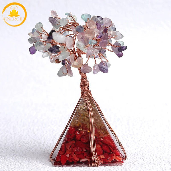 pyramide orgonite en arbre de vie∣ Zenbienetre.com