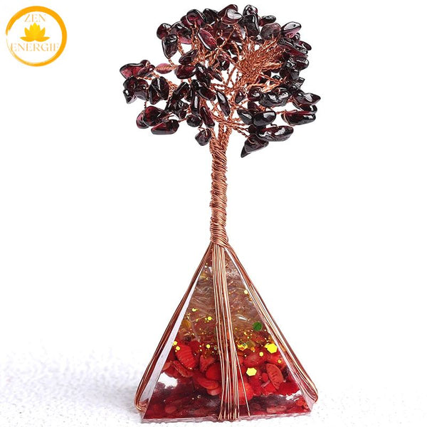 pyramide orgonite en arbre de vie∣ Zenbienetre.com