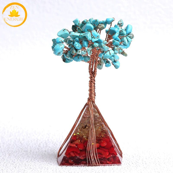 pyramide orgonite en arbre de vie∣ Zenbienetre.com