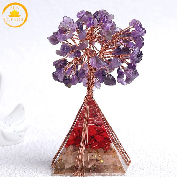 pyramide orgonite en arbre de vie∣ Zenbienetre.com