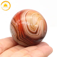 sphère naturelle en agate rouge∣ Zenbienetre.com