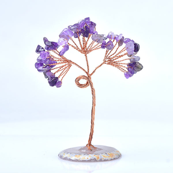 Arbre pierre naturel de cristal d'améthyste 💘